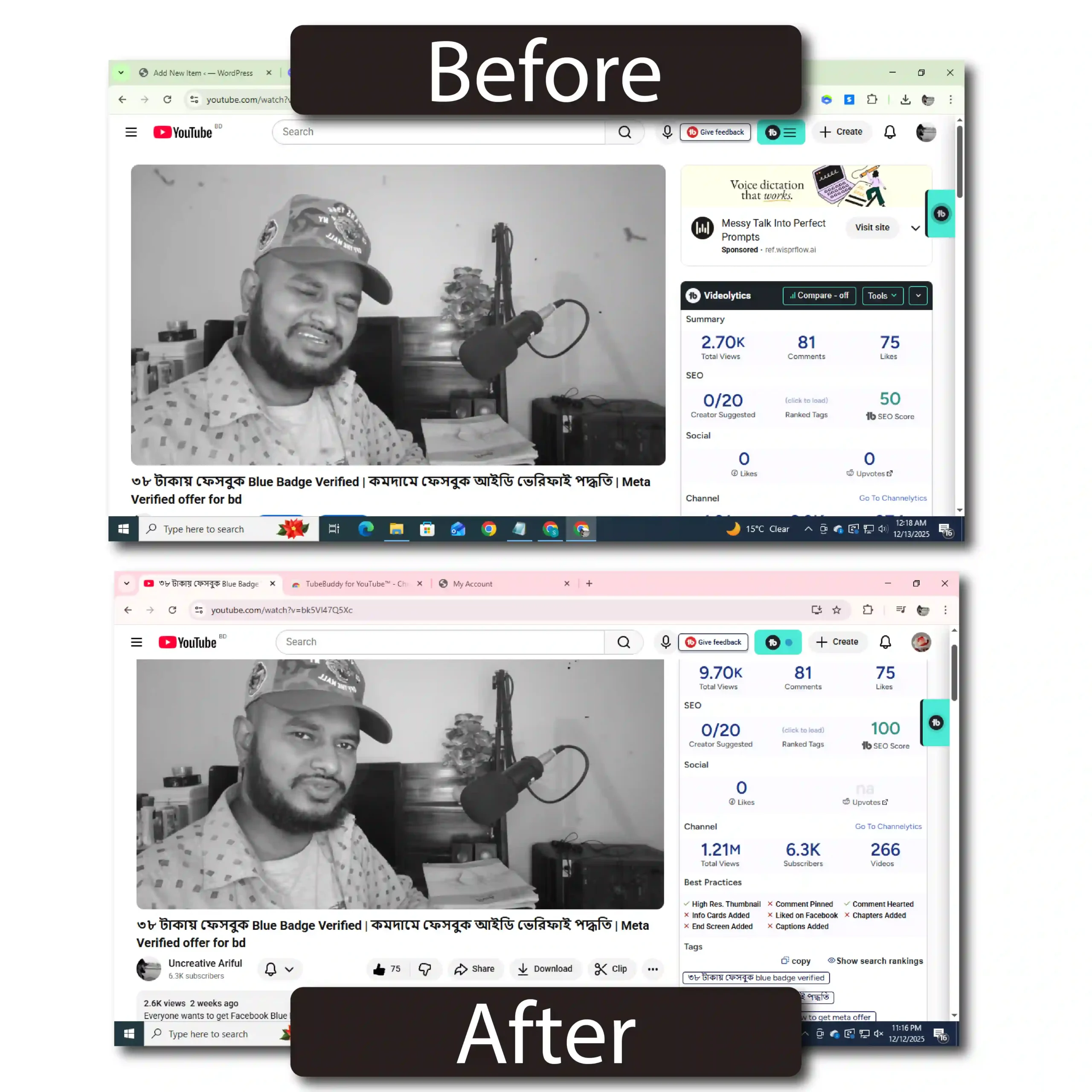 Youtube Seo Work results